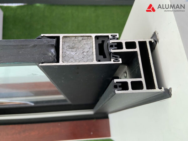 Mặt cắt hệ cửa trượt Aluman siêu mỏng S31.