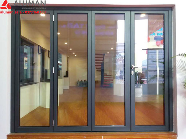 Cửa nhôm Aluman mở xếp trượt 4 cánh