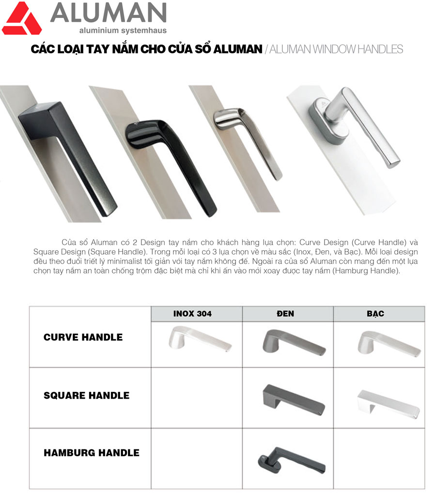 Phụ kiện Aluman cao cấp nhập khẩu chính hãng 