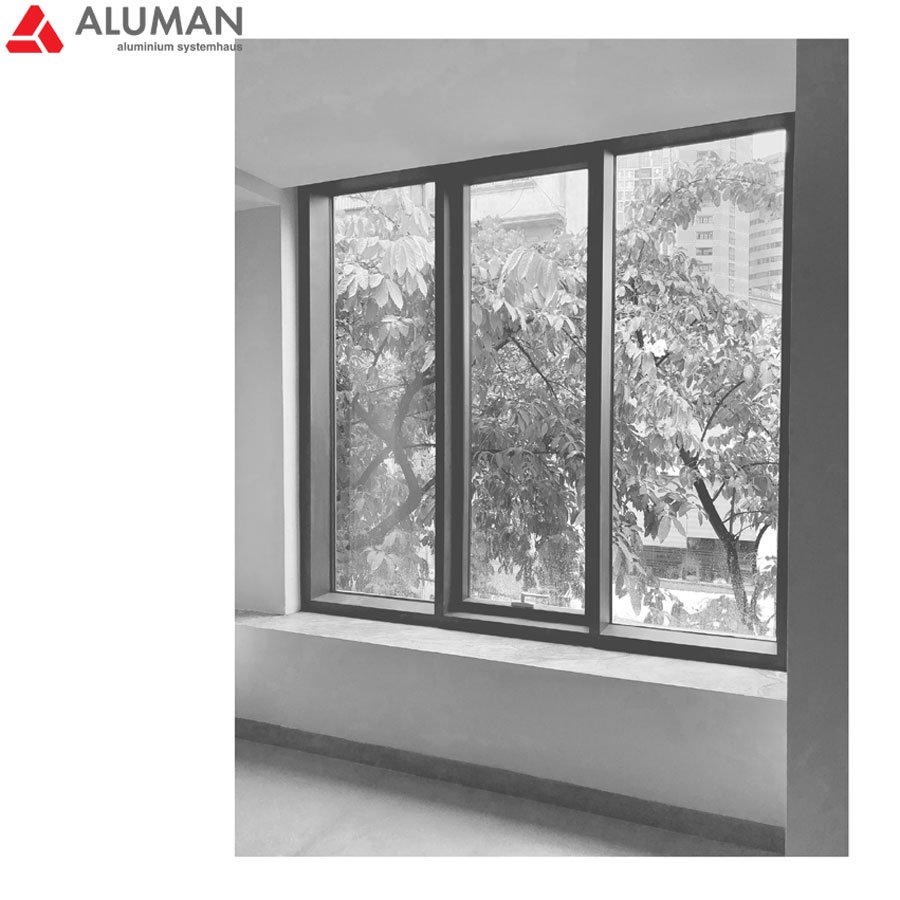 Vách dựng F50 Aluman tại công trình số 2 Lê Quý Đôn, Hà Nội.