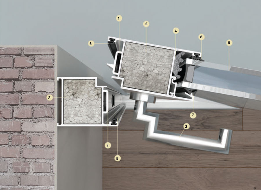 Cấu tạo chi tiết của hệ cửa đi biệt thự DW50