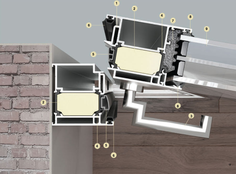 Cấu tạo chi tiết của hệ cửa đi biệt thự DW70