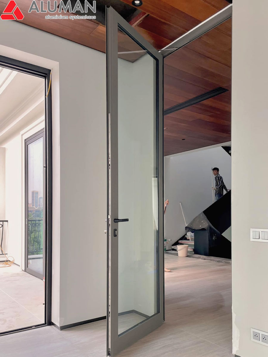 Hình ảnh hệ cửa đi thông phòng nhôm Aluman DW50
