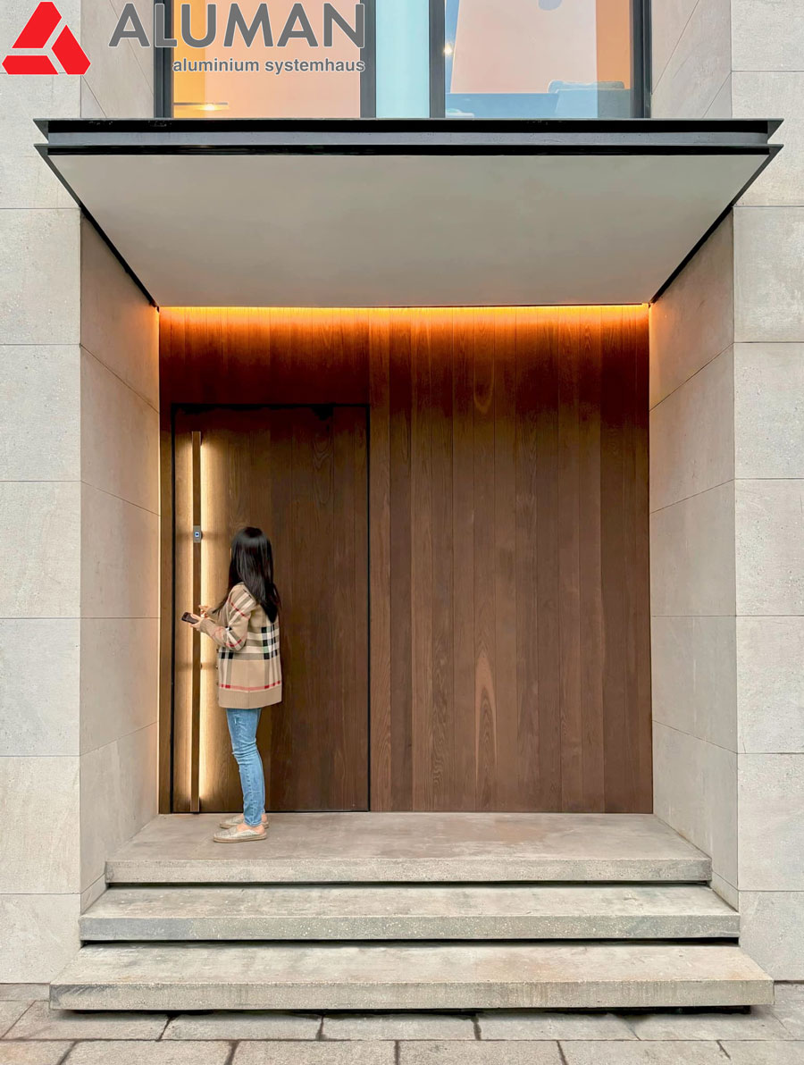 Hình ảnh bộ cửa đi chính Aluman Pivot Door Siêu phẩm hot nhất hiện nay